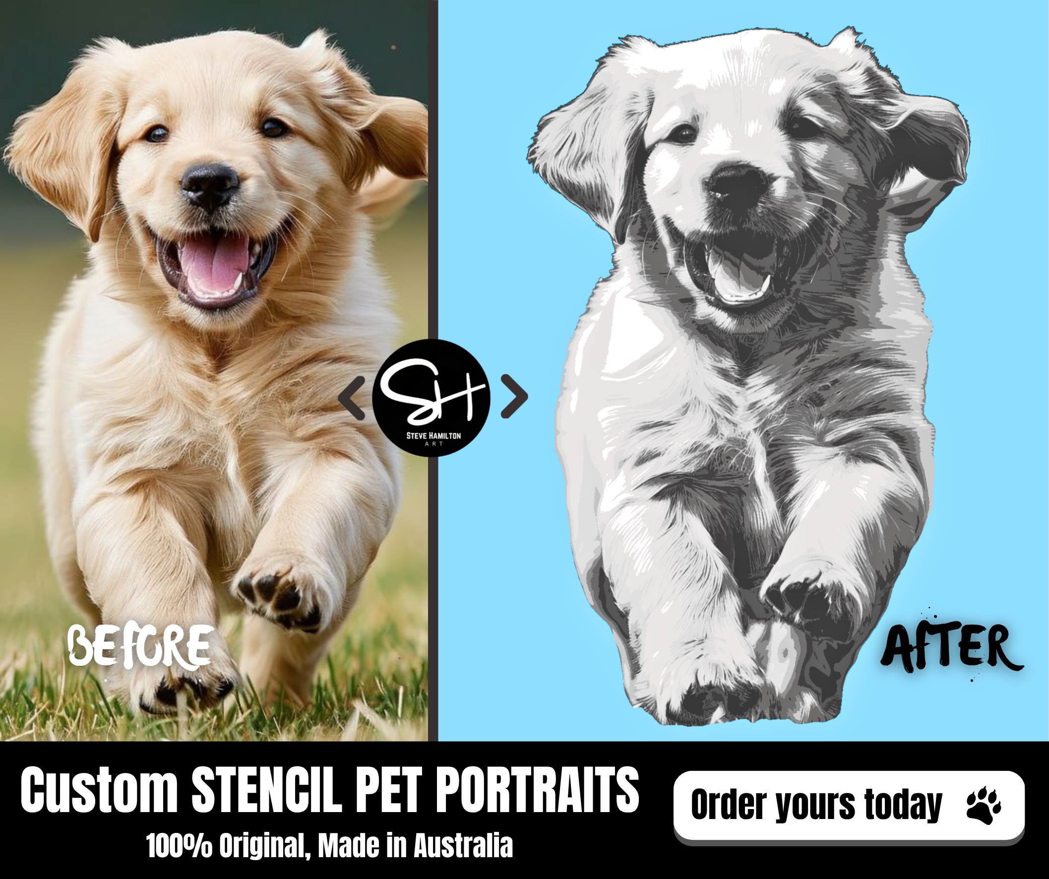 Pet Stencil Portraits
