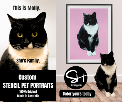 Pet Stencil Portraits